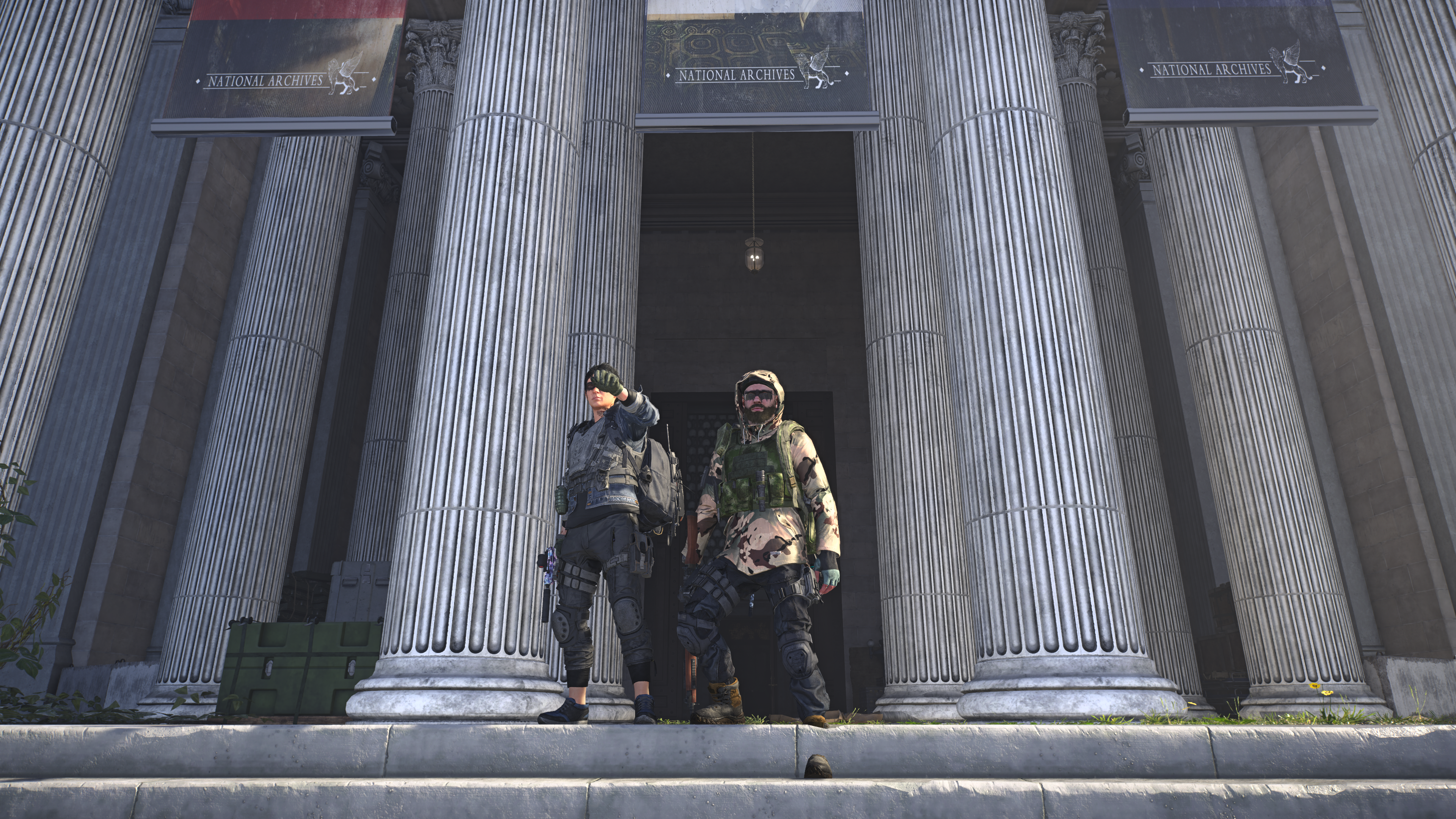 A selfie outside the National Archives in The Division 2.