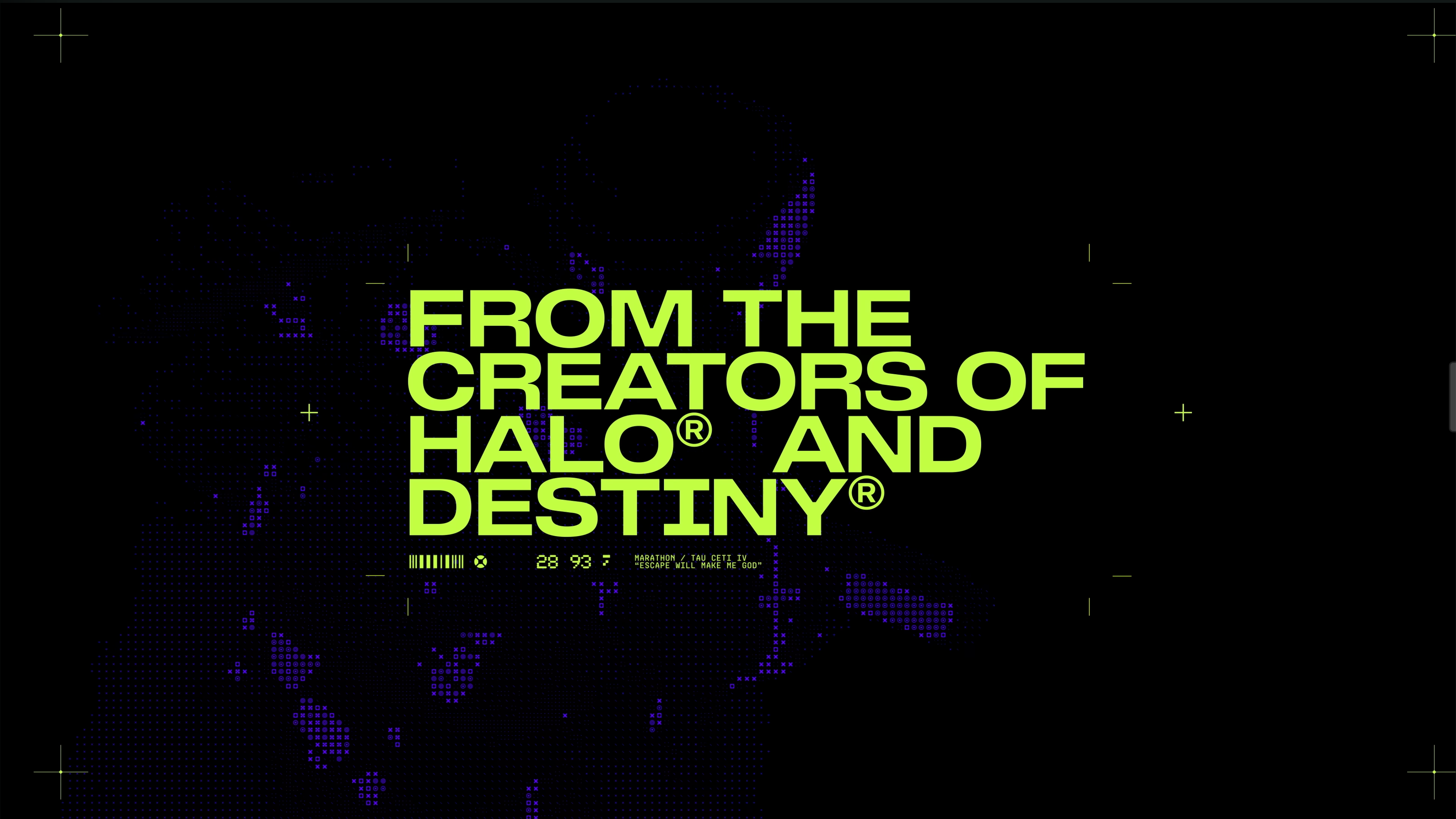 Bungie's achievements in the Marathon trailer.