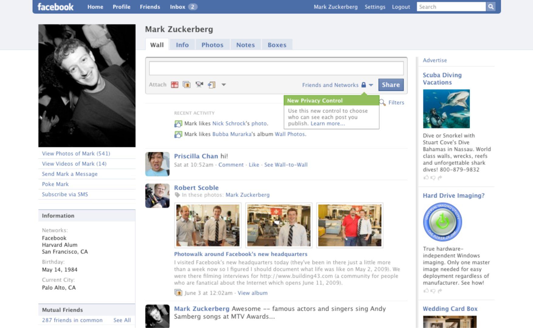 facebook-website^2009^personal-profile-page
