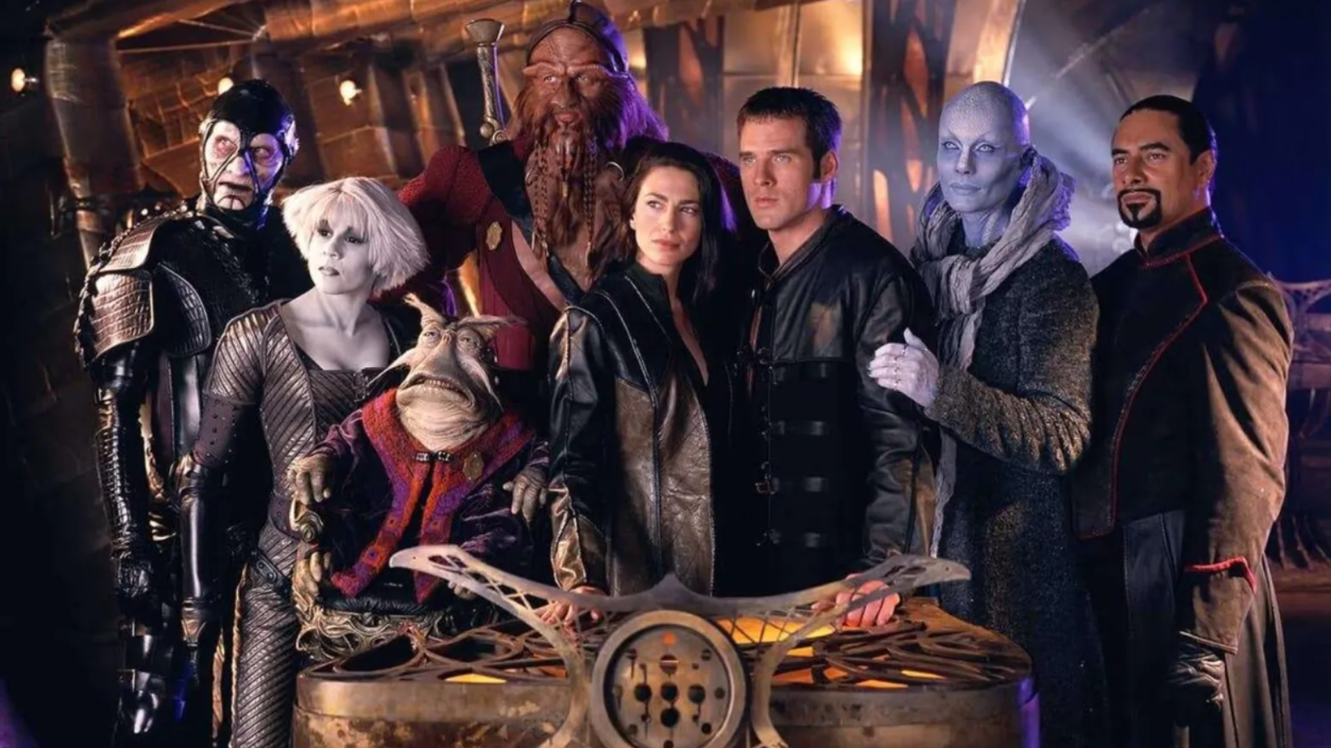 Farscape cast photo on set.