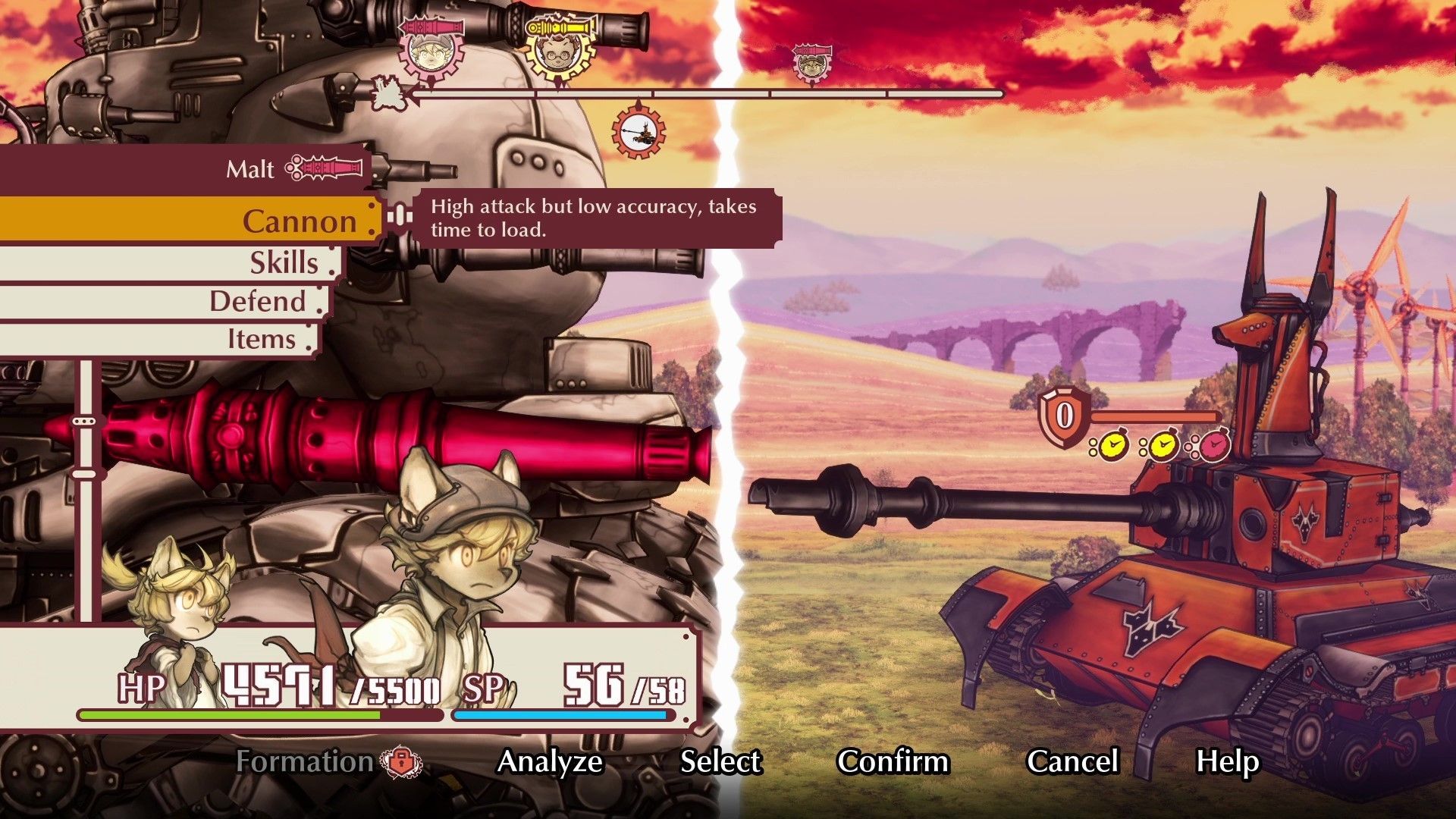 A screenshot from the game Fuga: Melodies of Steel.
