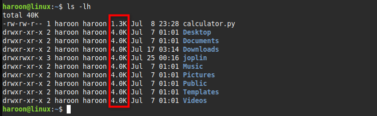 Getting human-readable format of detailed directory snapshot in terminal.