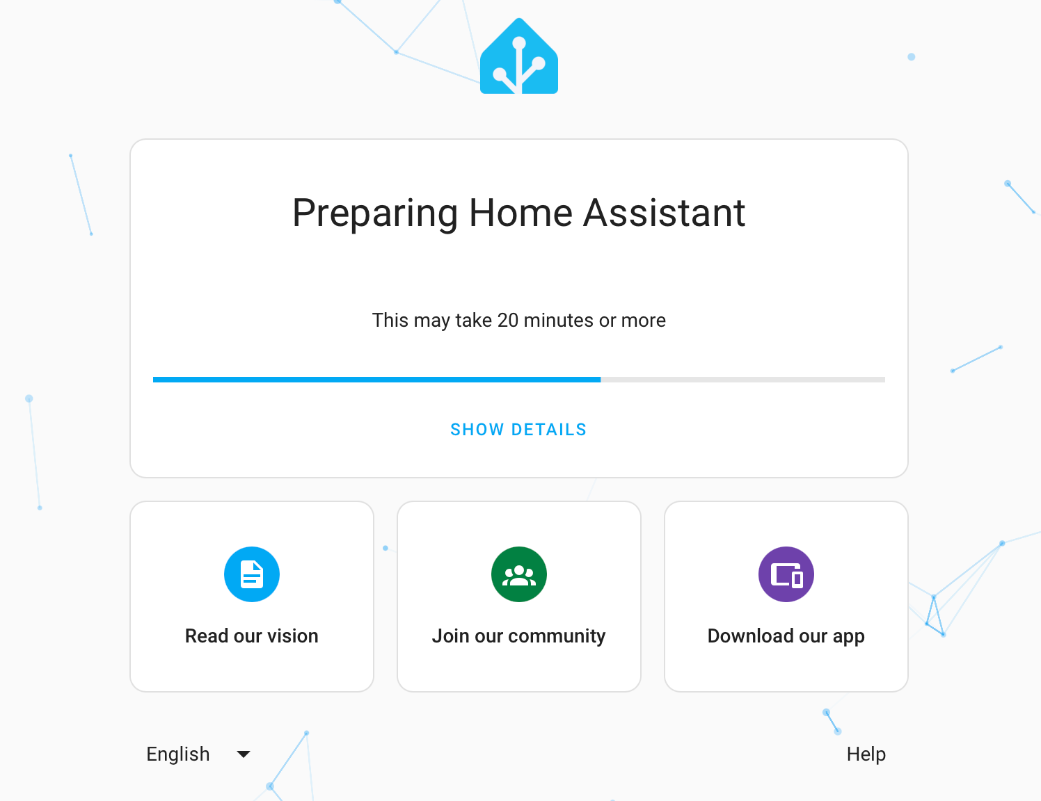 Home Assistant getting ready.