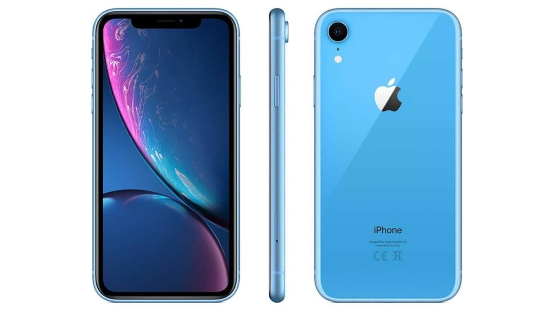 iPhone XR in blue.