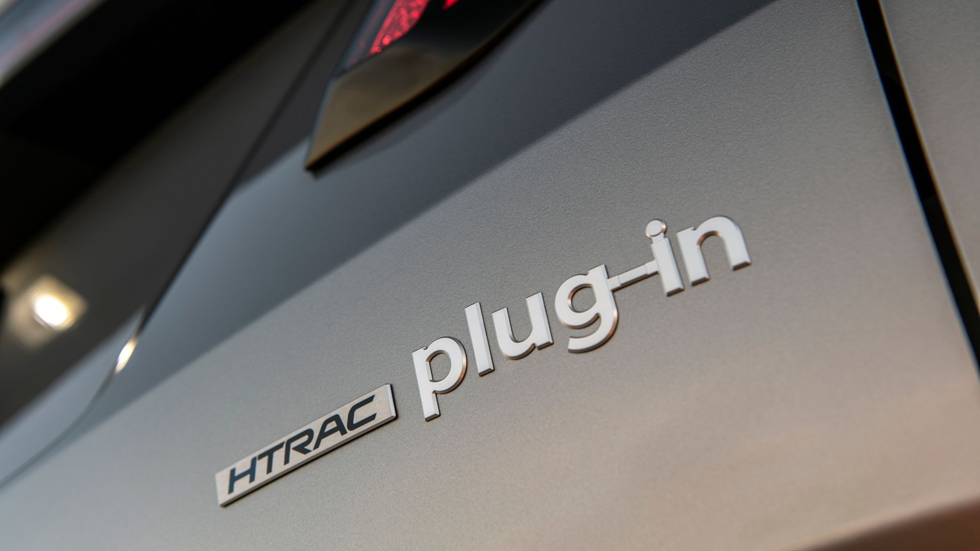 Gray 2025 Hyundai Tuxon Close-up shot on the rear of Tuxon Phev.