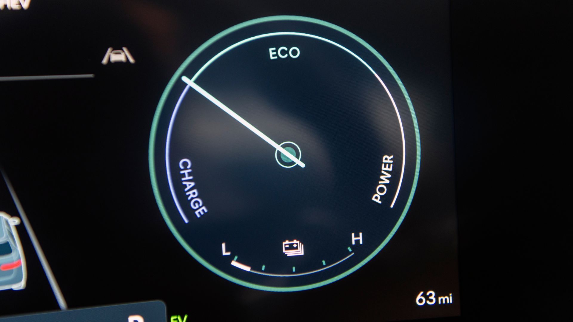 Close-up shot of Digital Instrument Cluster at 2025 Hyundai Taxon Phev.