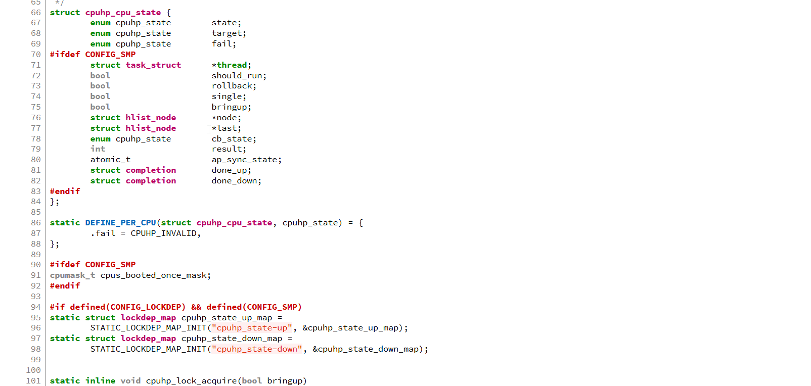 Linux kernel source code.