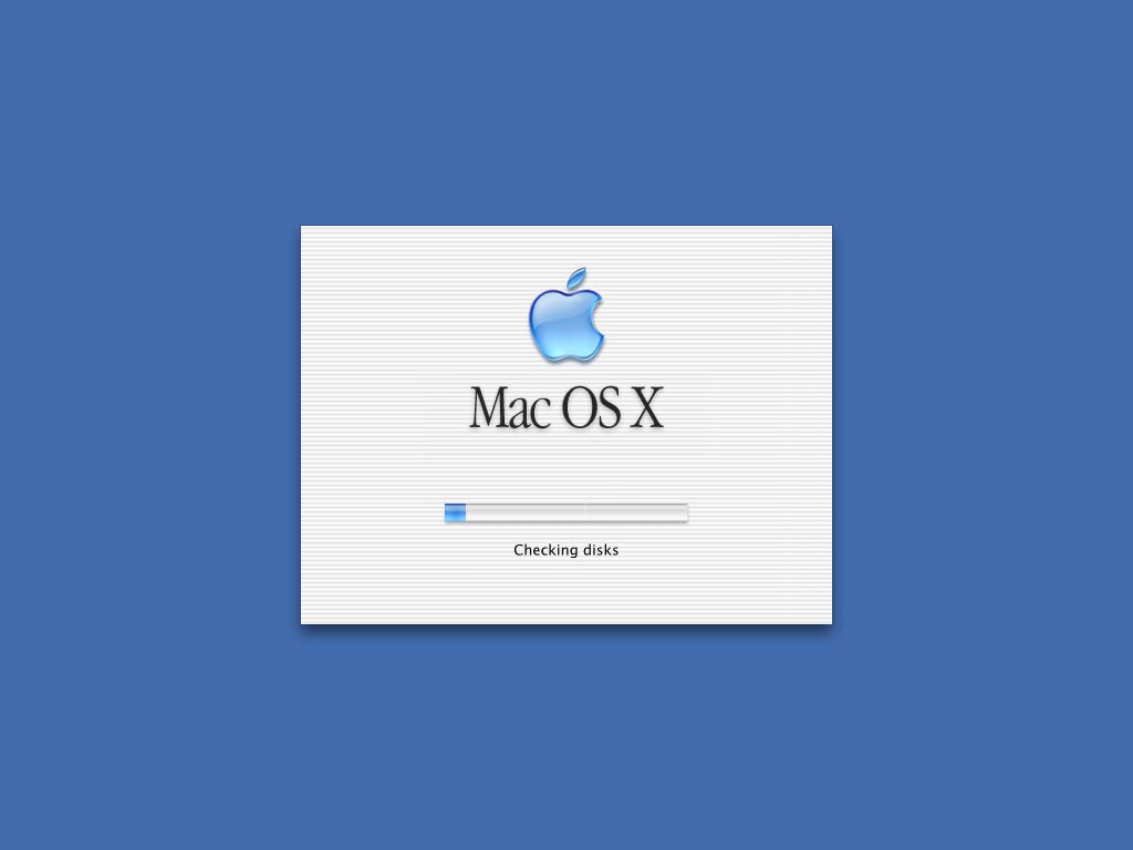 Mac OS X startup screen.