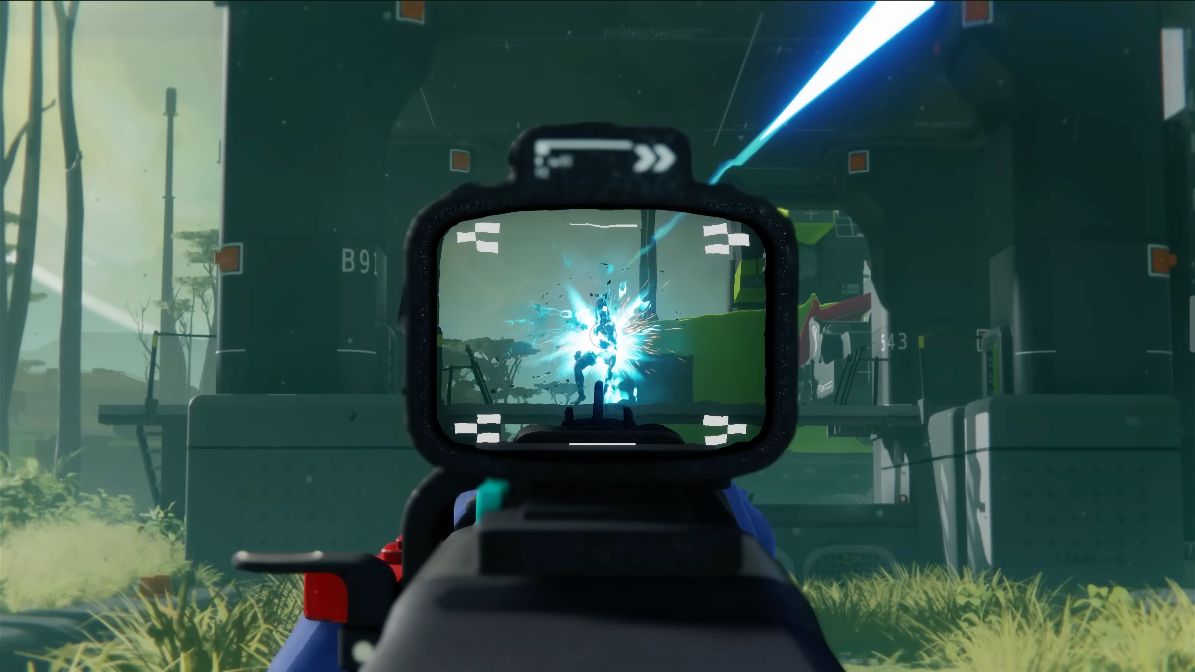 Marathon aiming down sights.