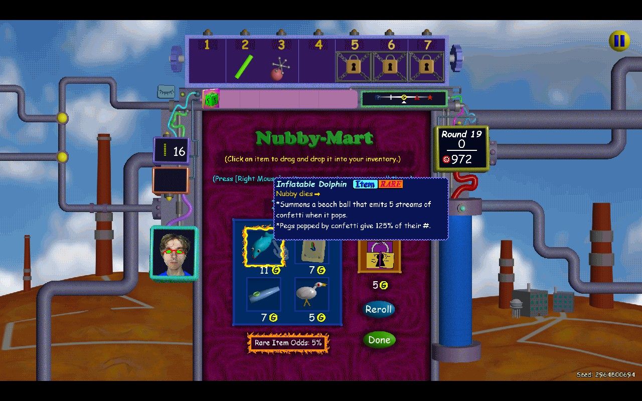 Nubby's Number Factory power-up selection.