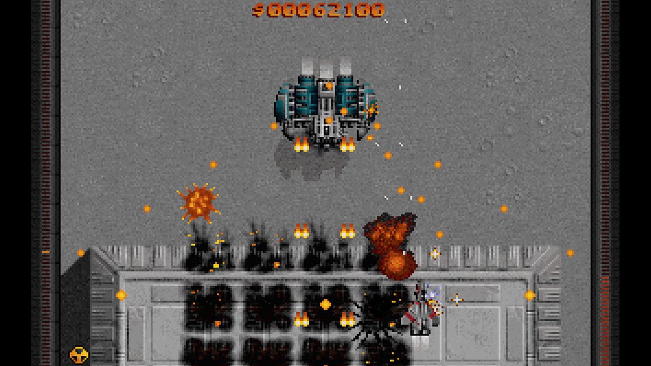 Official screenshot of Raptor Call of the Shadows showing a boss fight with lots of projectiles.