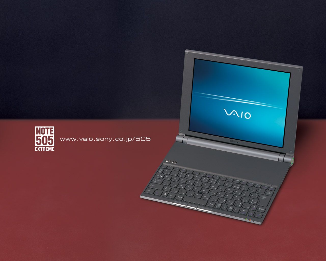 A marketing image for the VAIO PCG-X505.