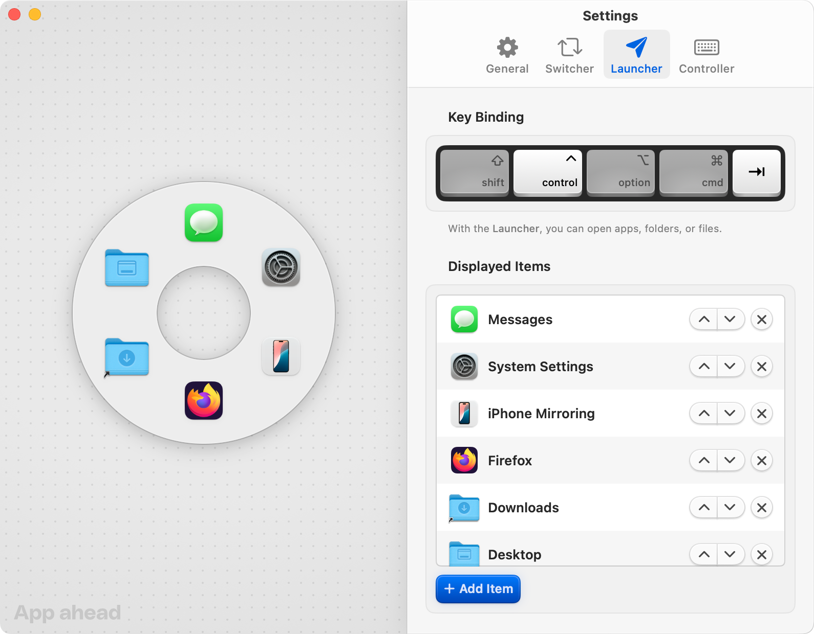Pieoneer for macOS main customization.