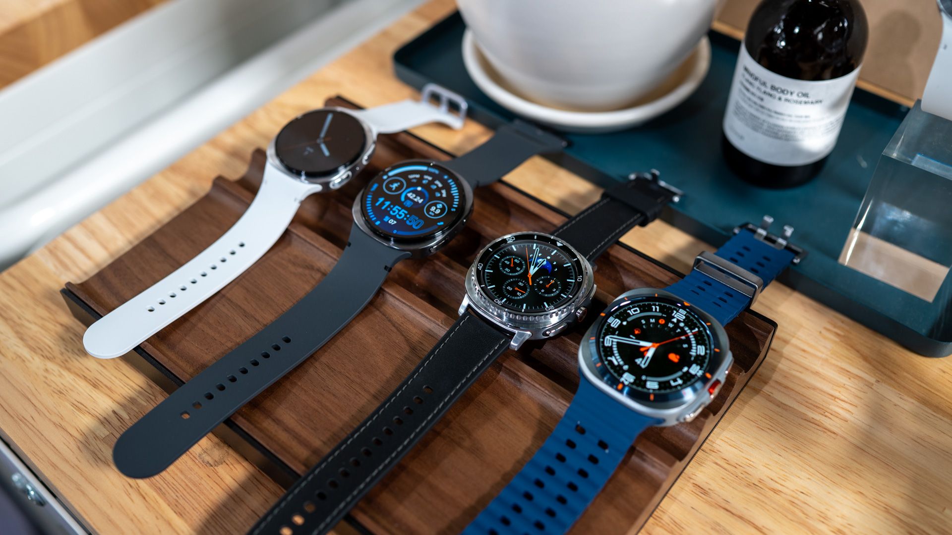 samsung galaxy watch 8 8 classic and ultra 2025 all laid out on display 54642360740 o-1