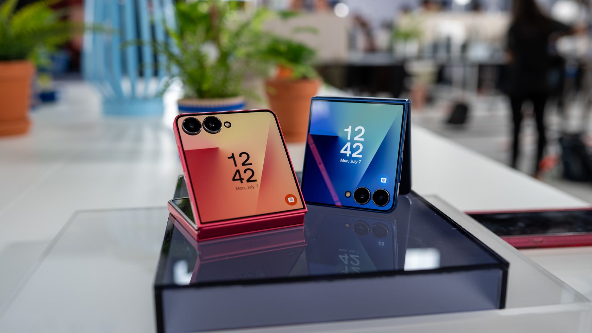 samsung galaxy z flip 7 in multiple colors sitting on a table 54641202467 o