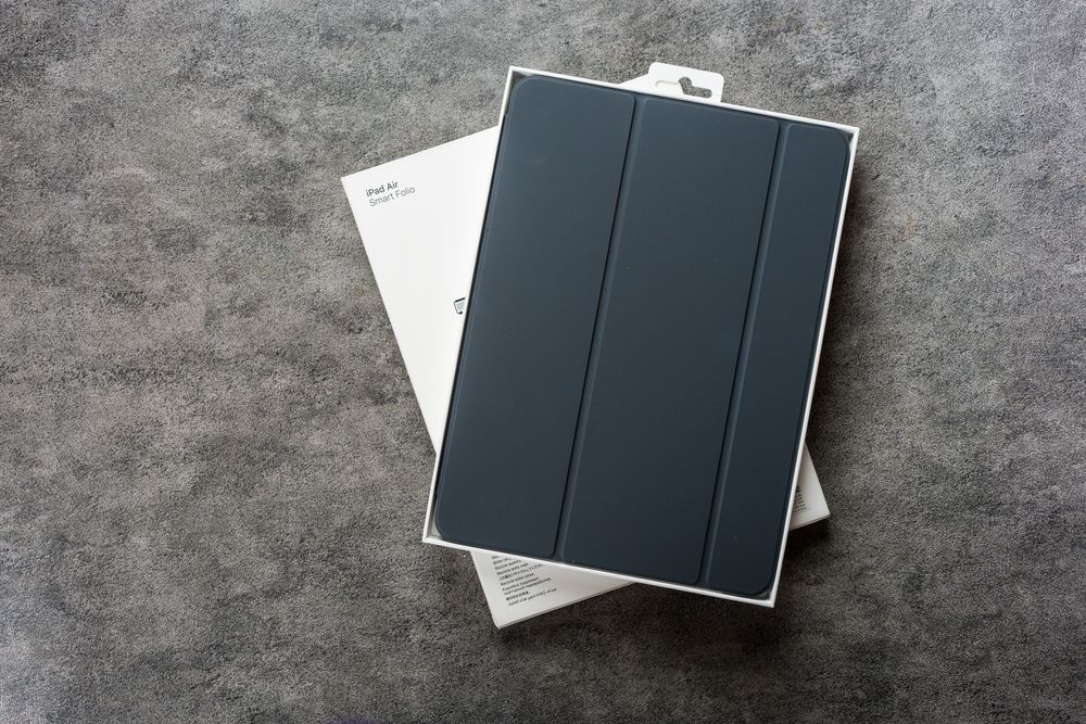 An iPad Smart Folio in its box.