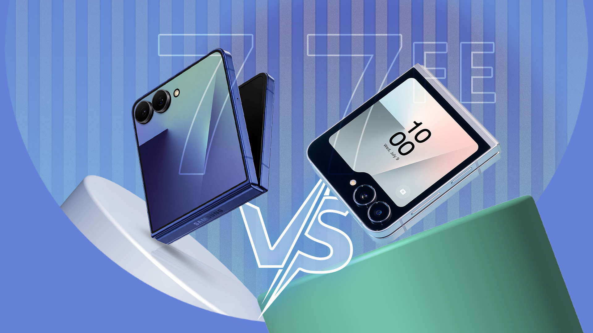 مقارنة بين Galaxy Z Flip 7 وGalaxy Z Flip 7 FE