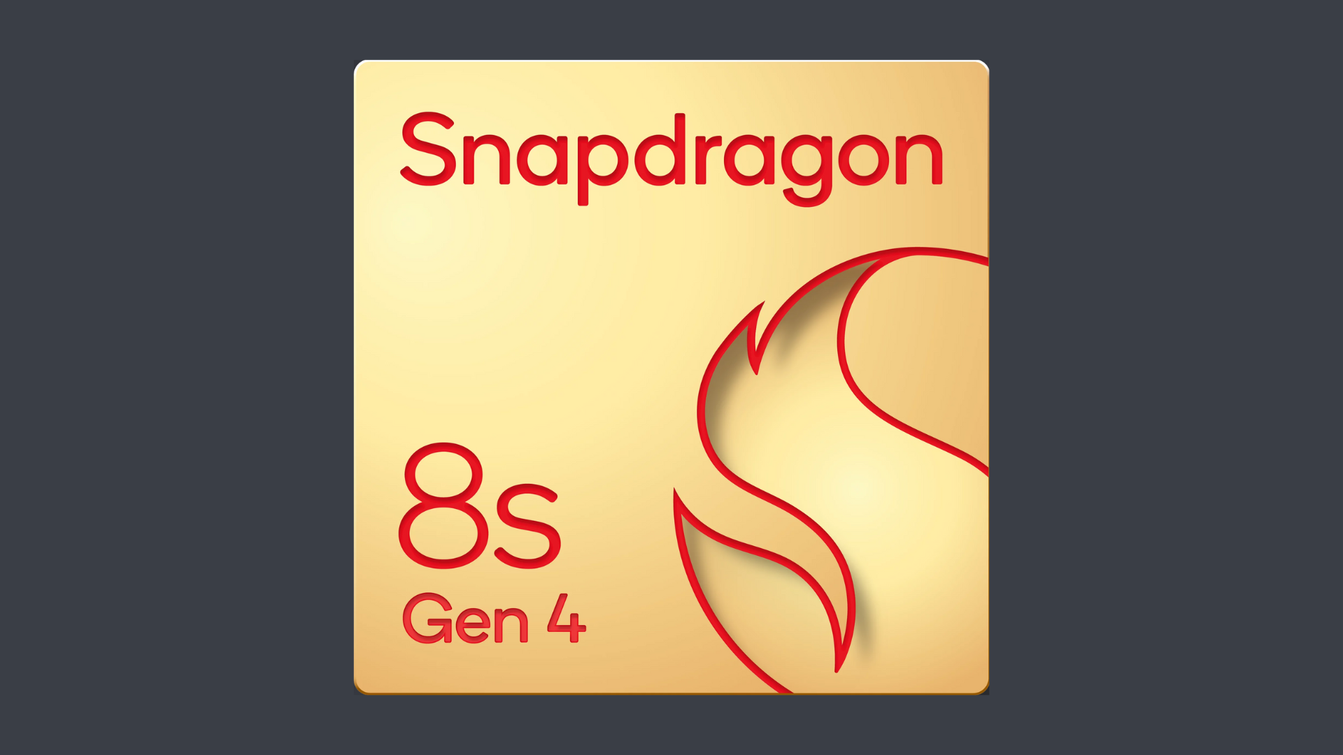 Mascot of the Snapdragon 8s Gen 4 over a plain gray background.