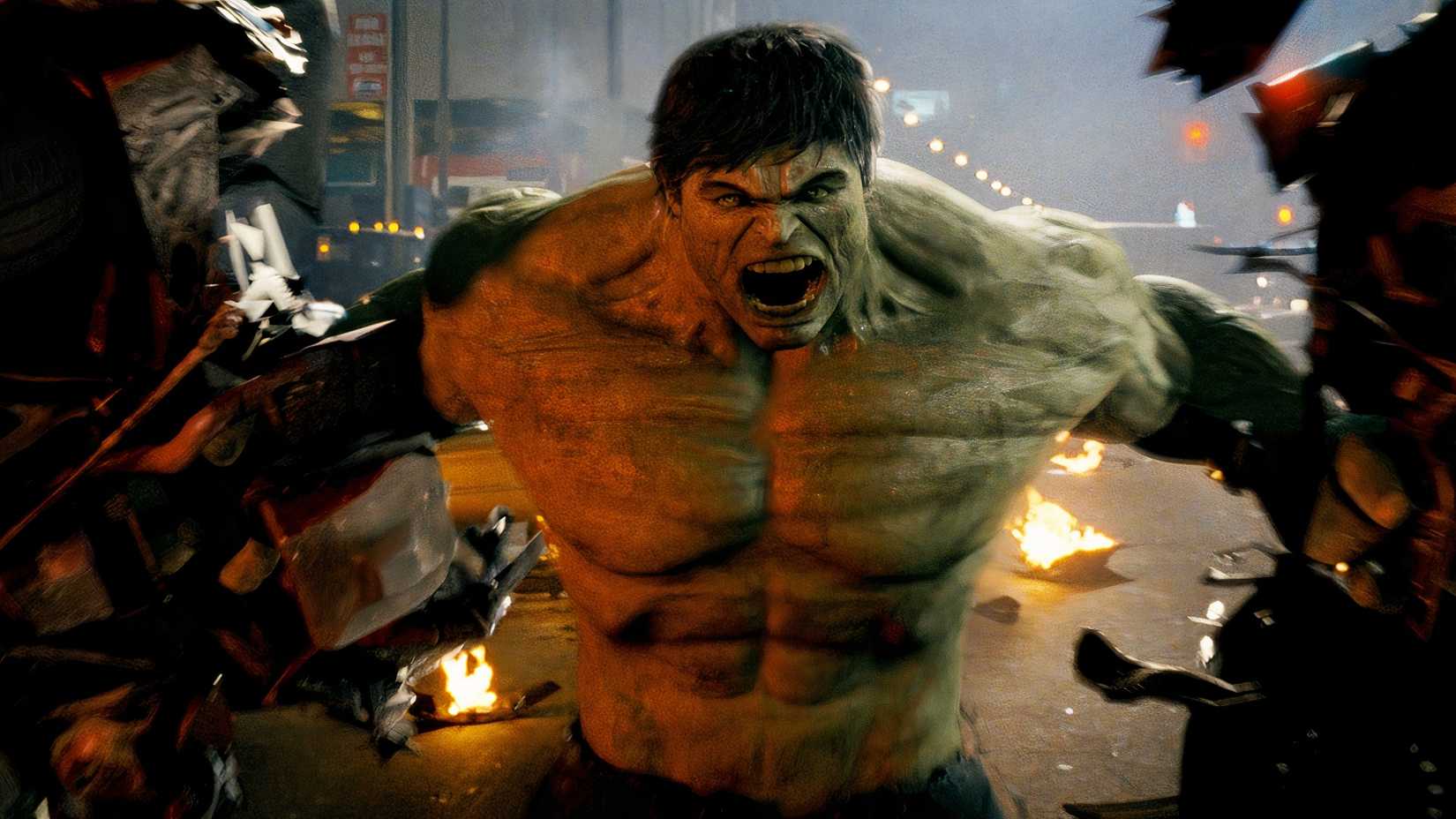 The Incredible Hulk Ripping a Car Apart.