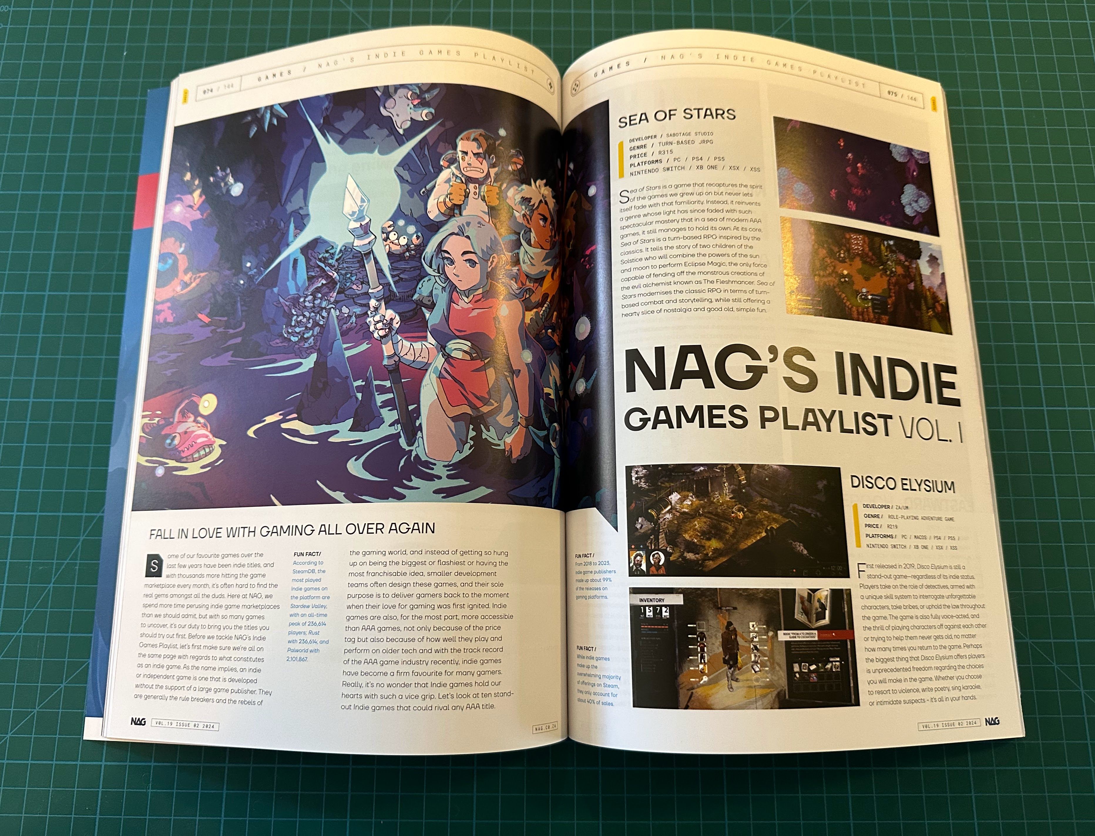 The inside of a NAG magazine.