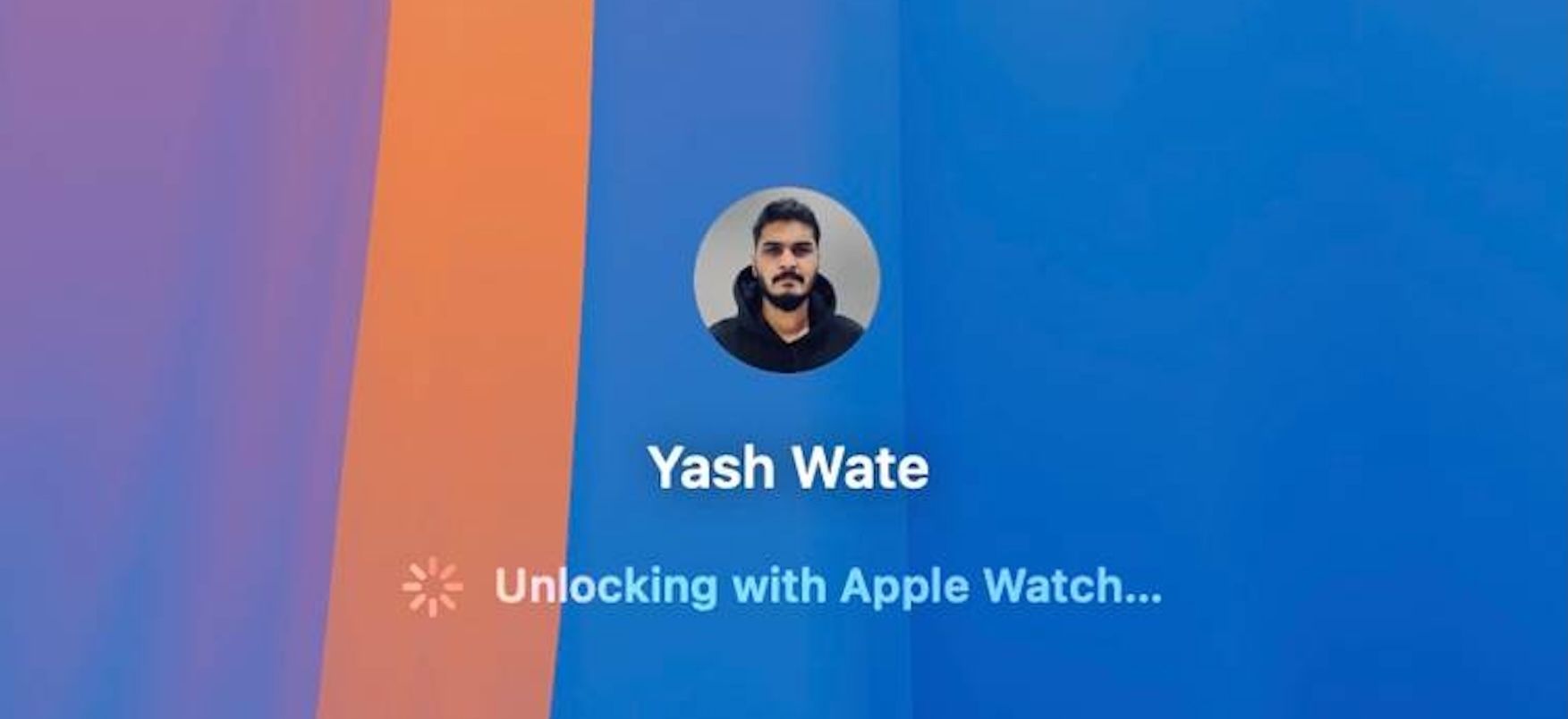 Unlocking a MacBook using an Apple Watch.