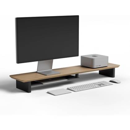 Amesoba White Oak Dual Tier Desk Shelf