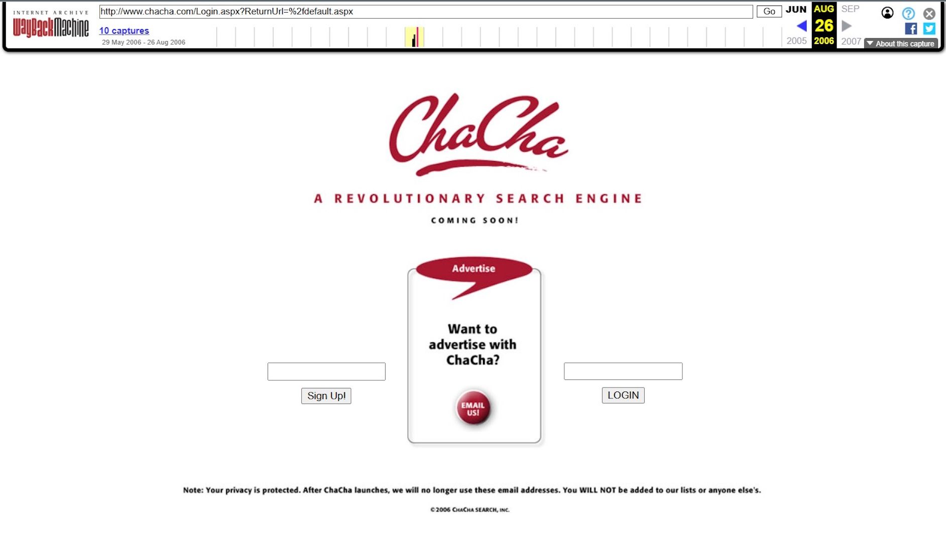 A picture shows the main Chatha page on Internet archives