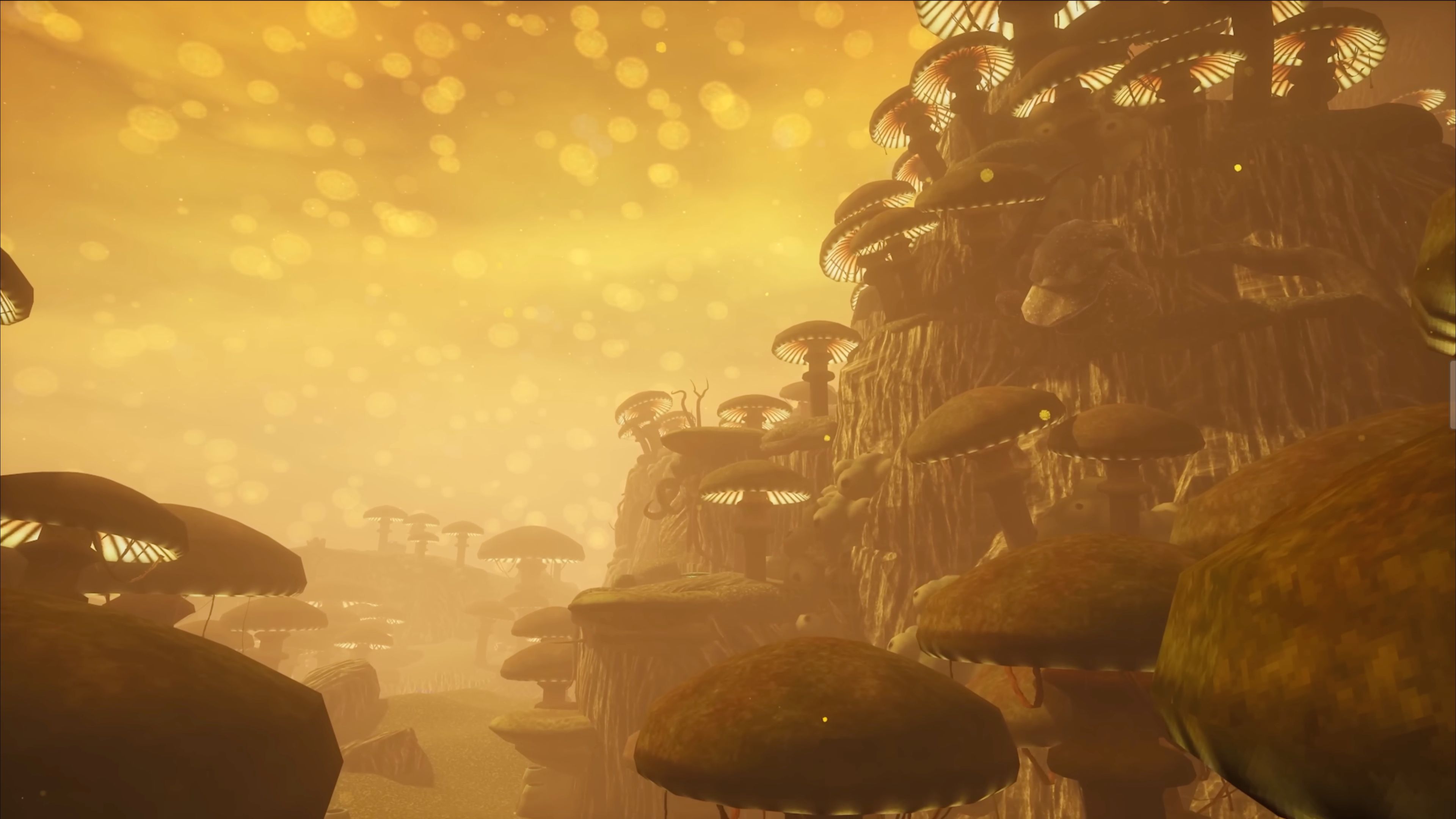 Exploring a mushroom world in Abiotic Factor.