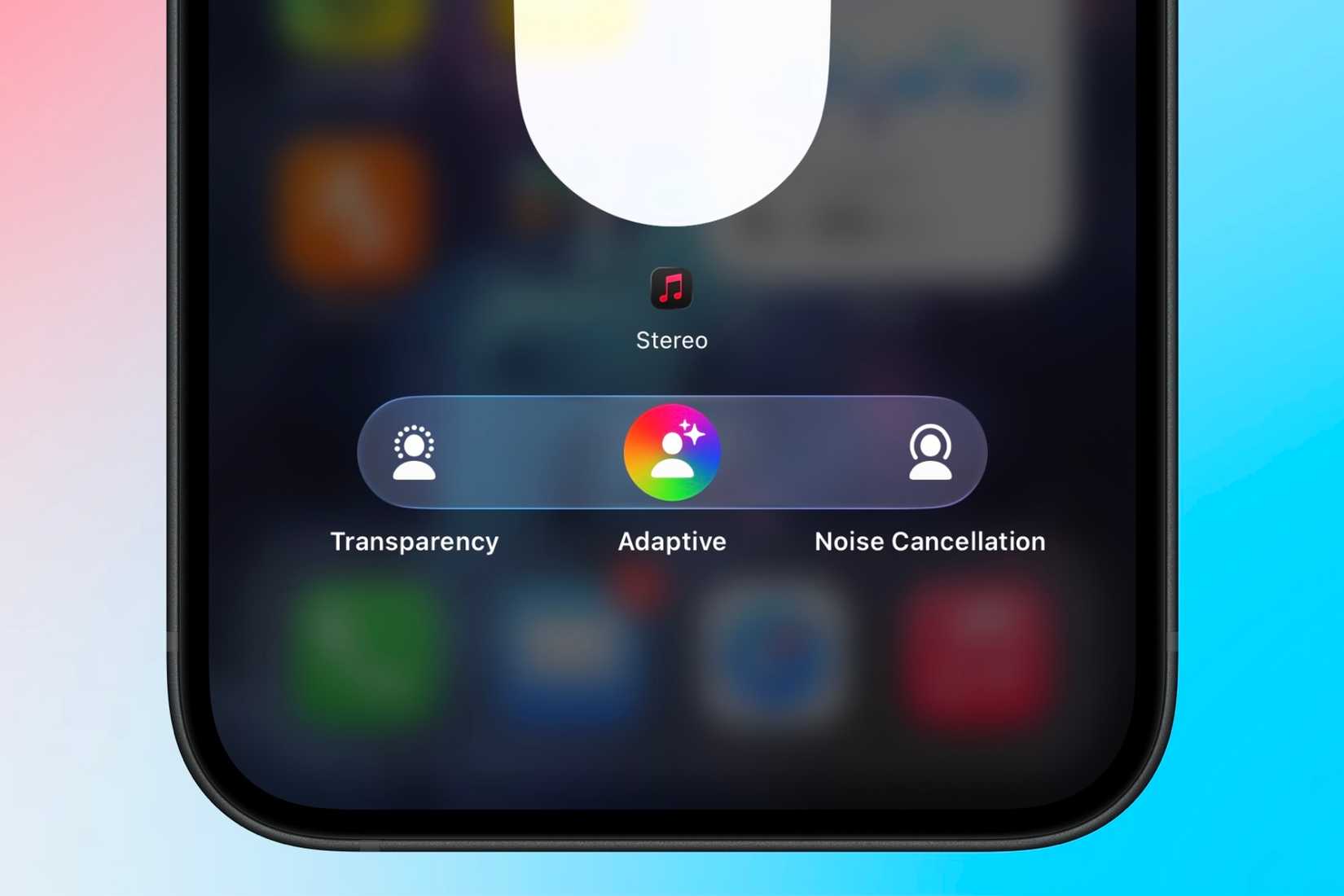 Different modes to choose from on AirPods Pro.