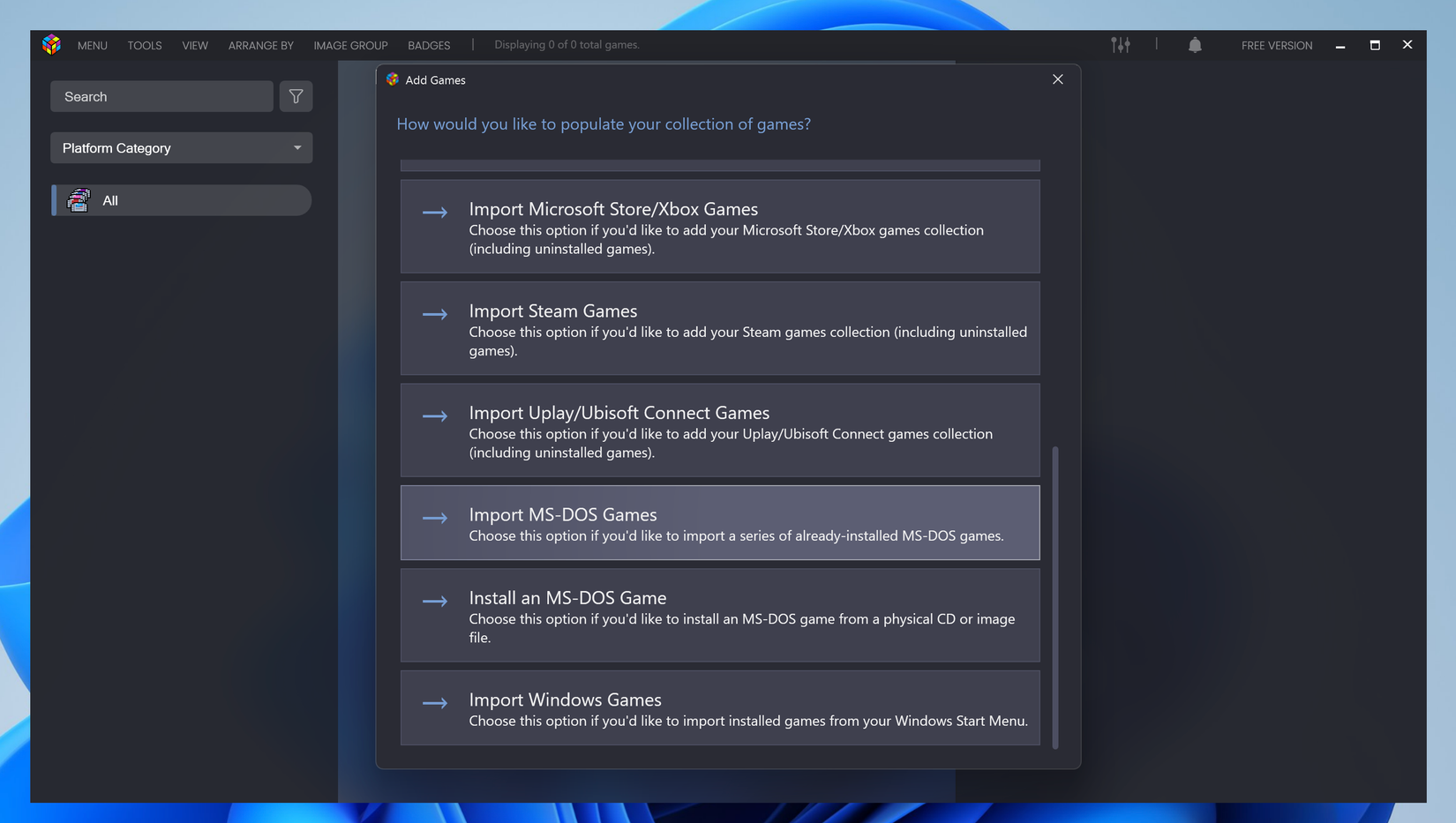Lanzamiento de la caja para Windows.