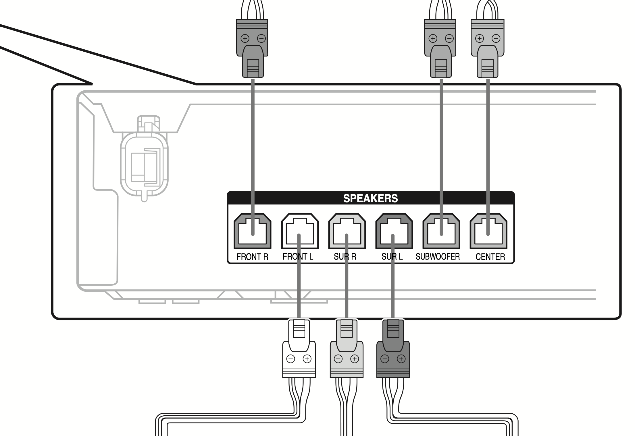 Sony HT-S370 quick starter guide displaying HTIB speakers.