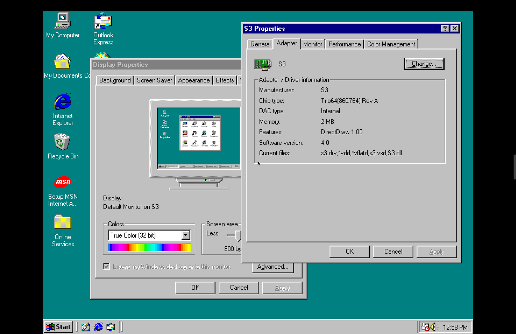 Windows 98SE running inside of DOSBox Pure.