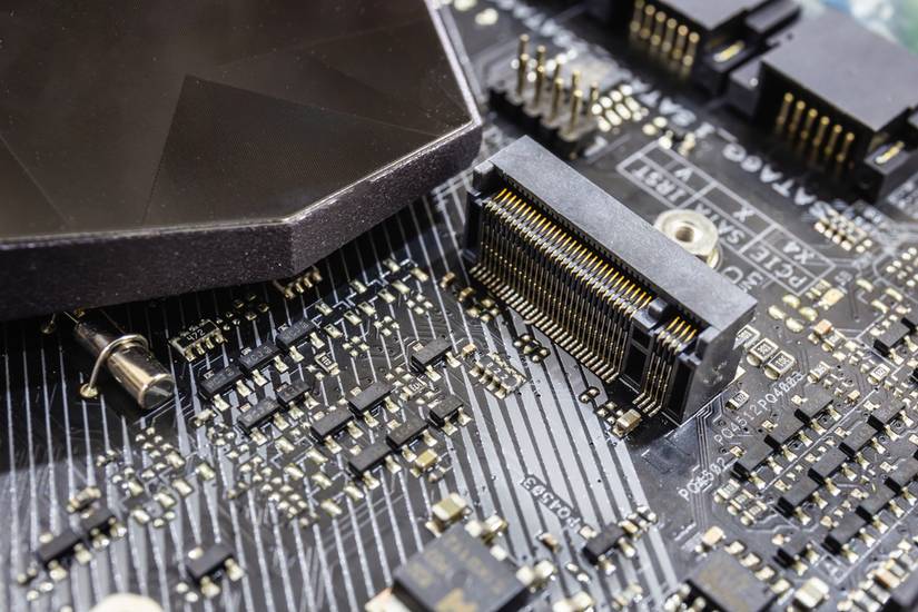 M.2 slots on a motherboard.