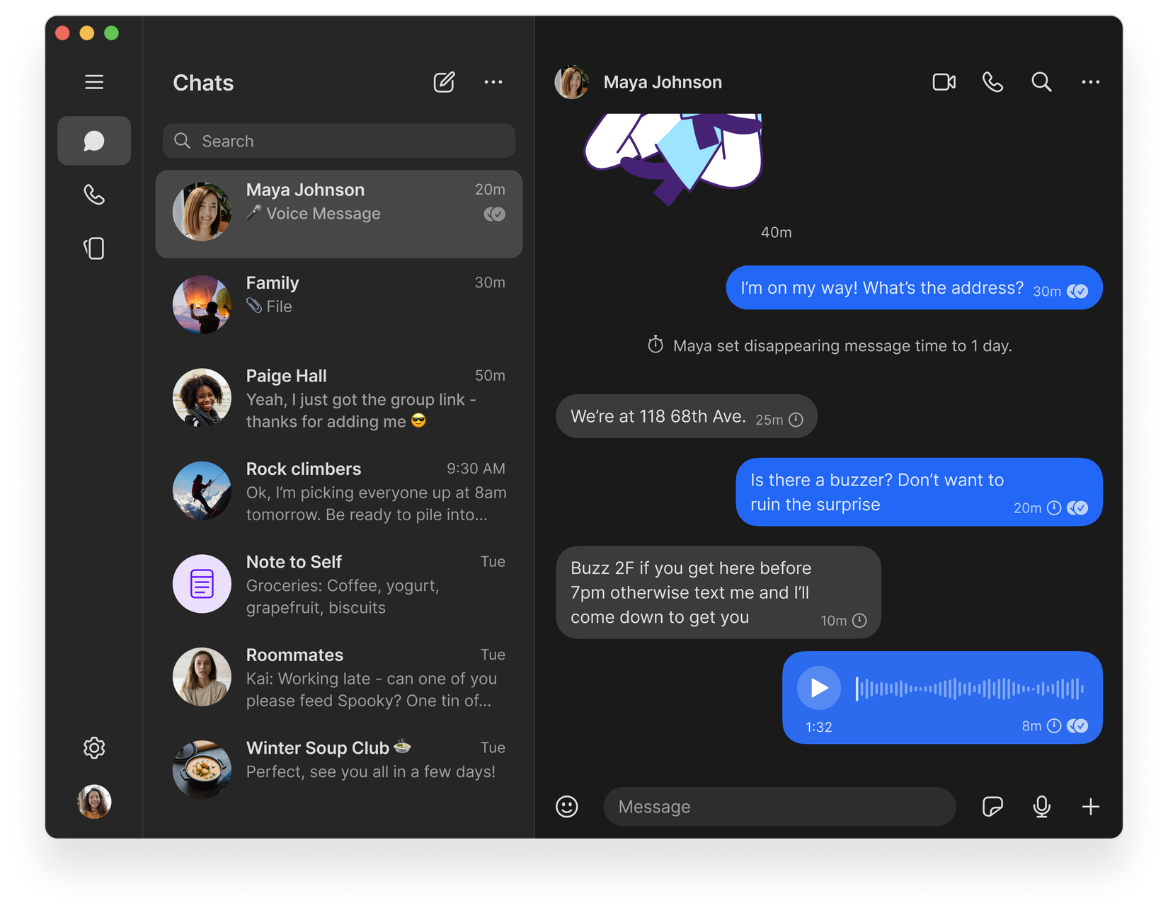 A signal cat press photo, the application is displayed on a large tablet.