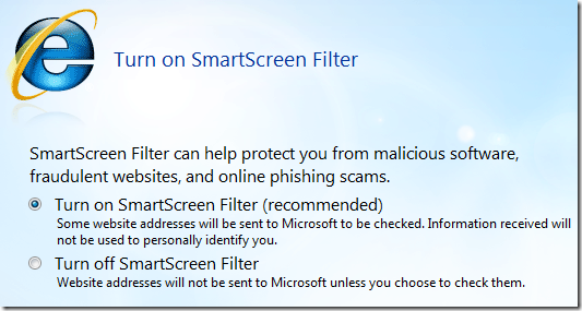 smartscreen filter