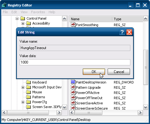 Make Windows XP Shut Down Faster