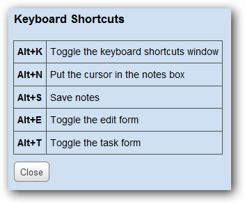 kb shortcuts