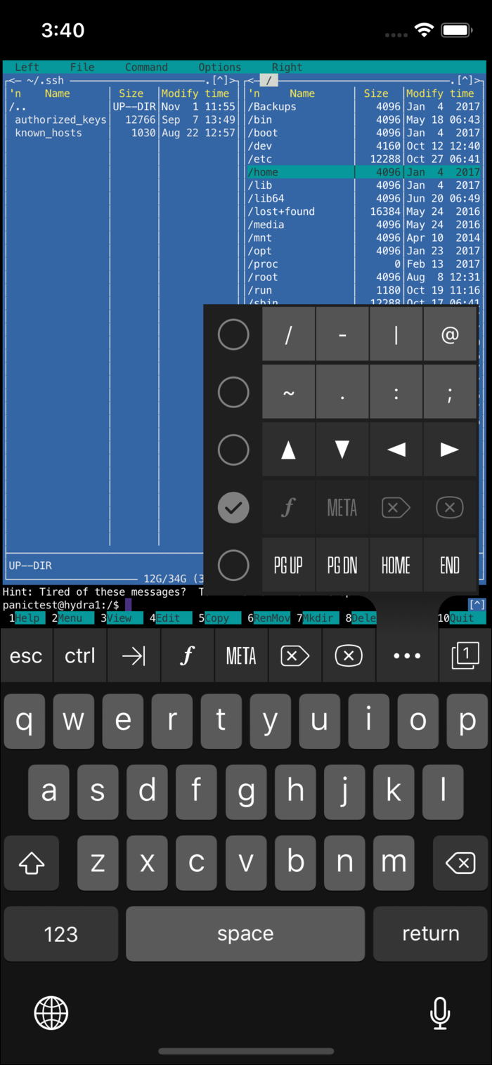 A Prompt terminal with keyboard.