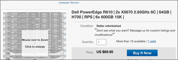 Very good server for only $70 on ebay