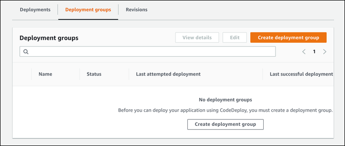 create a deployment group