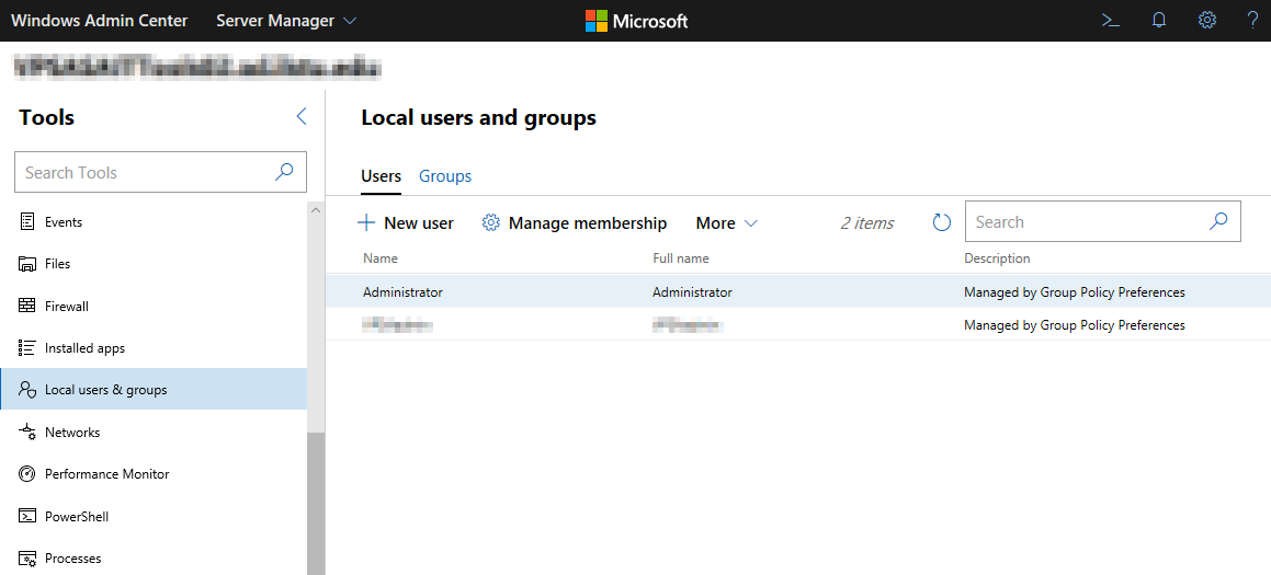 Managing the local users and groups that have access.