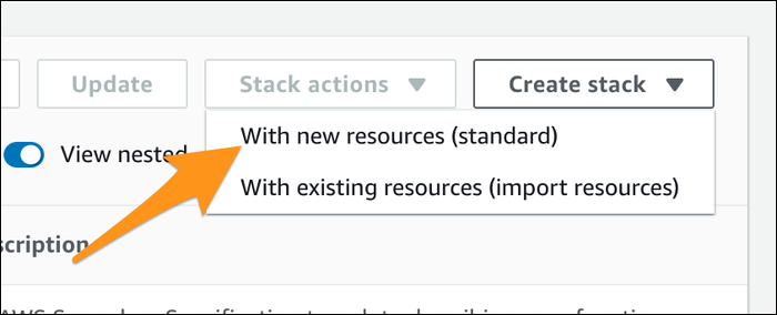 create new stack