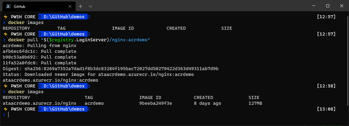 Use the docker pull from any authenticated device to pull the image down and run it.