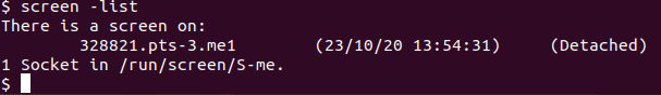 GNU Screen list