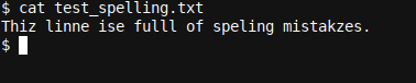 File full of spelling mistakes