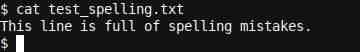 Final output file fully corrected by aspell