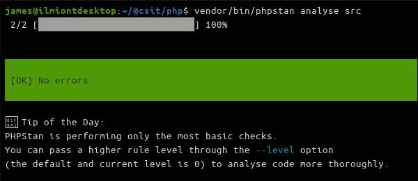 A successful PHPStan run