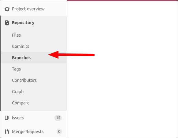 Screenshot of creating a merge request in GitLab