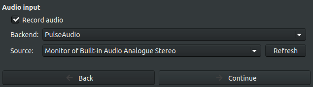 SimpleScreenRecorder Audio Settings