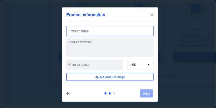 In Coinbase Commerce Dashboard, select 